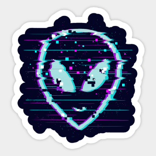 Alien Glitch Sticker